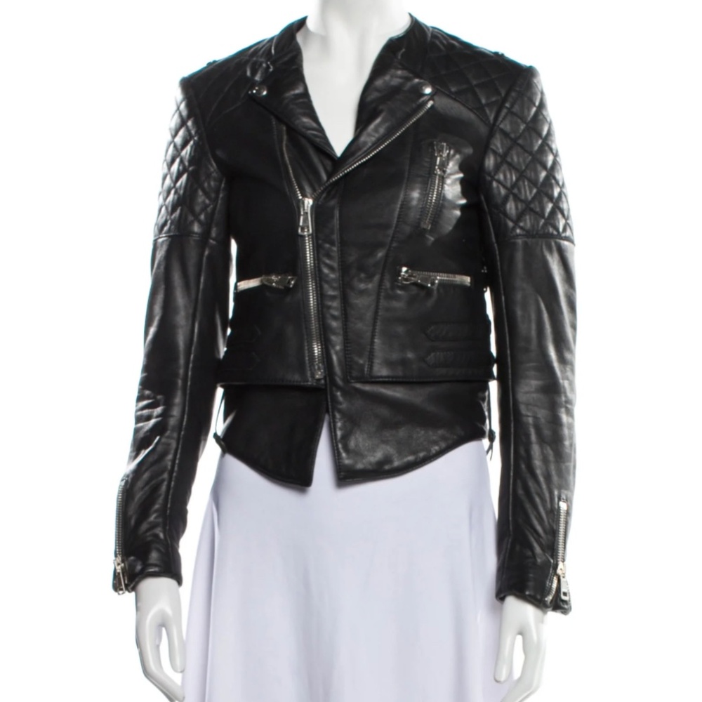 BALENCIAGA NICOLAS GHESQUIERE LEATHER JACKET 2010/2011 - SIZE 36